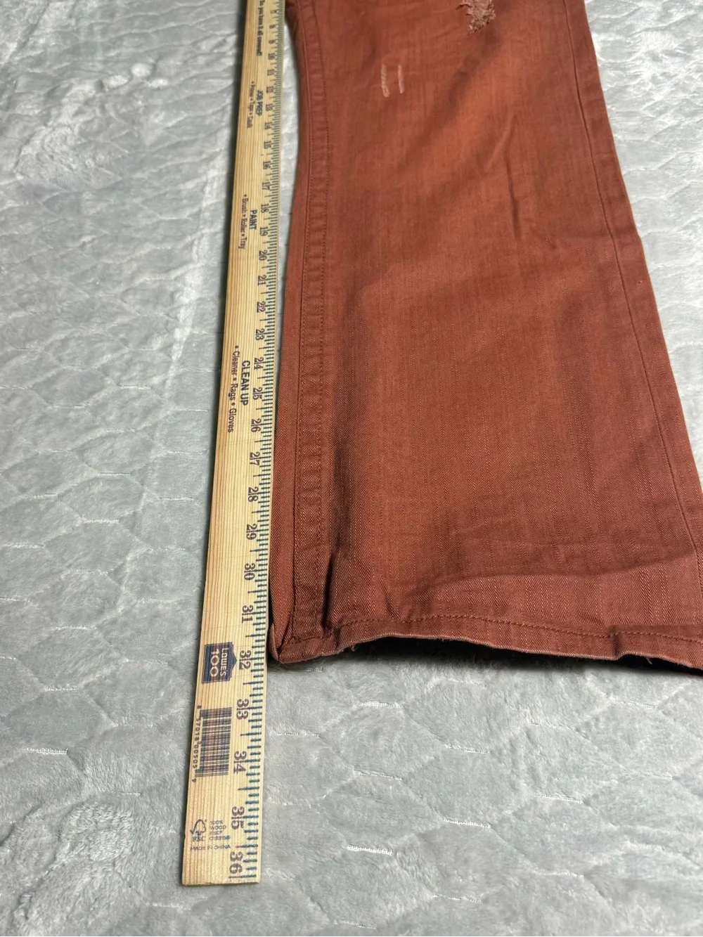 True Religion USA Distressed Rust Jeans 38x32 Y2K Wide Leg